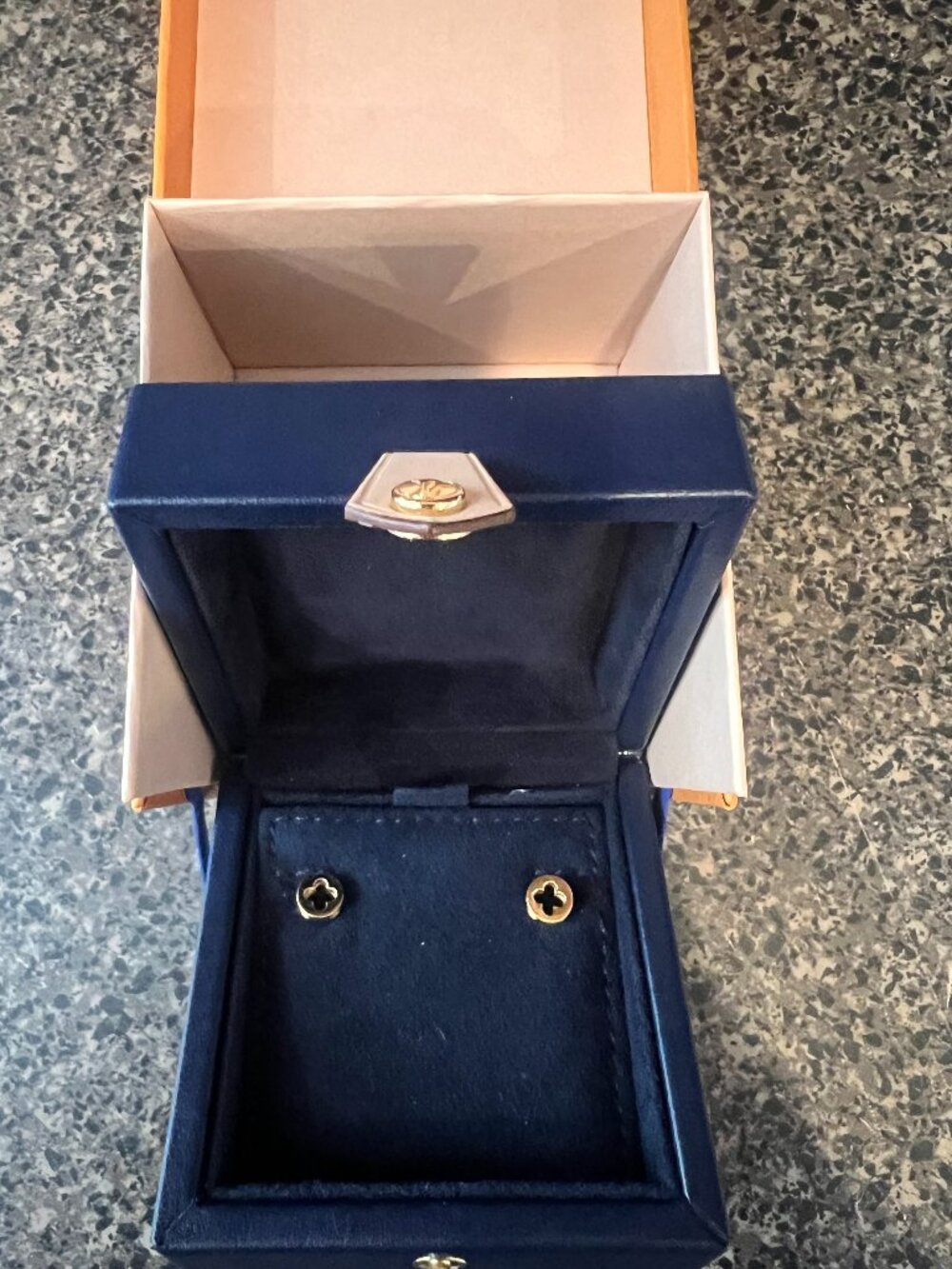 Louis Vuitton Empreinte Ear Studs, Yellow Gold